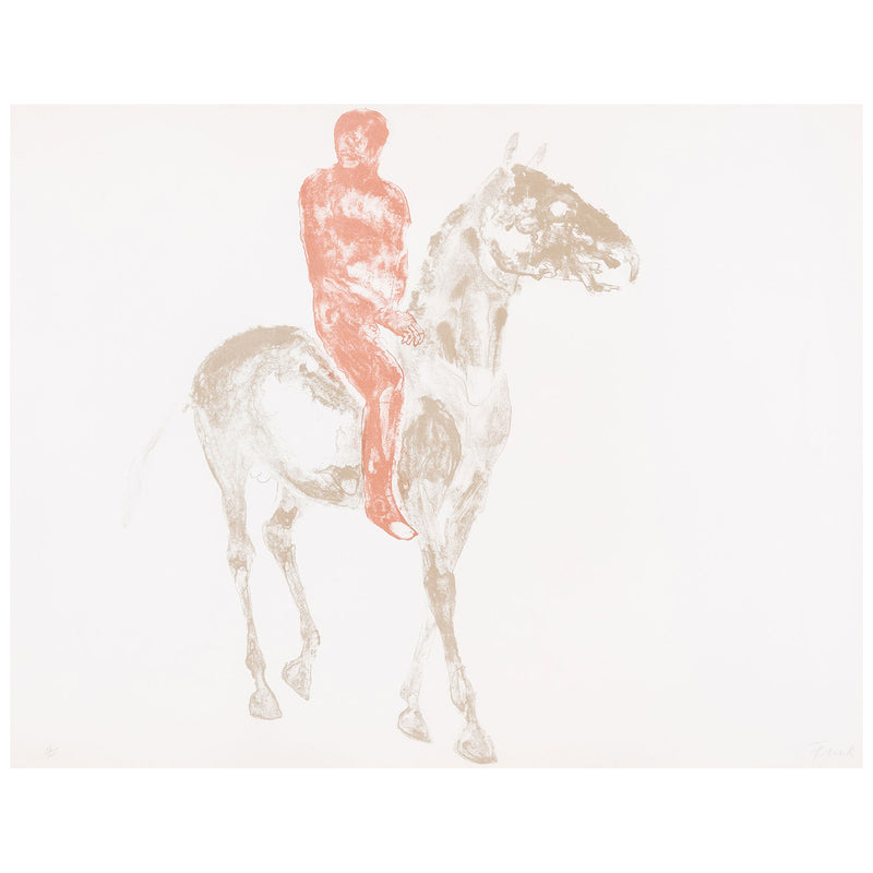 Elisabeth Frink, "Horse and Rider III"   1970  Lithograph  Signed and numbered by artist, bottom right  From an edition of 70  20"H 30"W (work)  Framed with museum glass  Very good condition, Caviar20 Fine Art Gallery Toronto