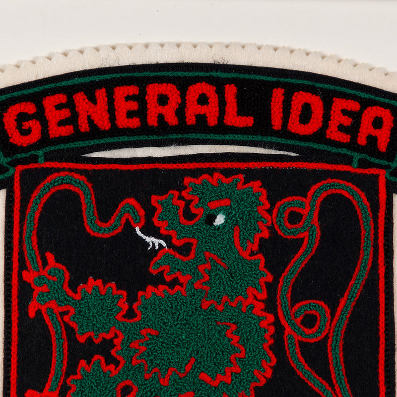 General Idea "Ouroboros" Chenille Crest, 1988.