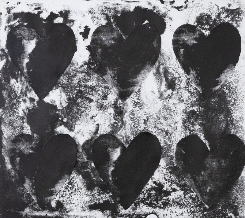 Jim Dine, "Dutch Hearts"  1970  Lithograph  Signed in pencil and numbered by artist  16.5"H 20"W (visible)  20.25"H 24.25"W (framed)  Very good condition, American Pop Artist, Available for sale at Caviar20 Gallery