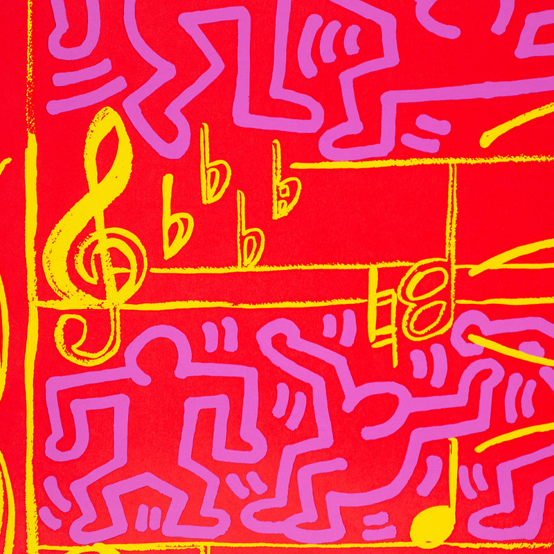 Andy Warhol and Keith Haring collaboration for "Montreaux Jazz Festival" 1986. available art for sale at Fine Art Gallery Caviar20