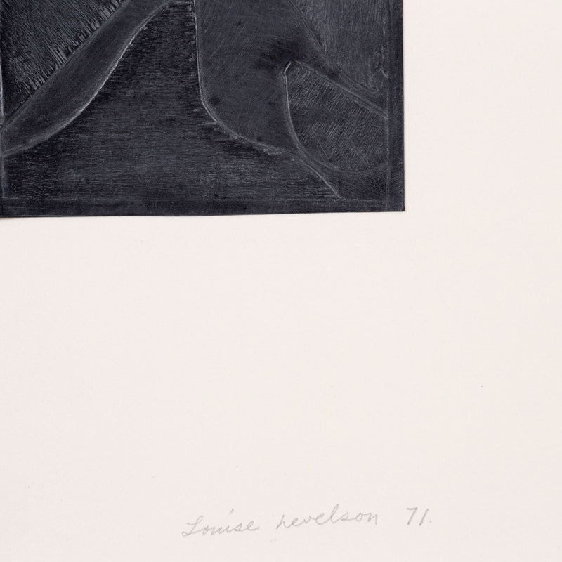  Louise Nevelson, The Night Sound, Embossed lead on CM Fabriano paper, 1971, Caviar20, American Sculptor