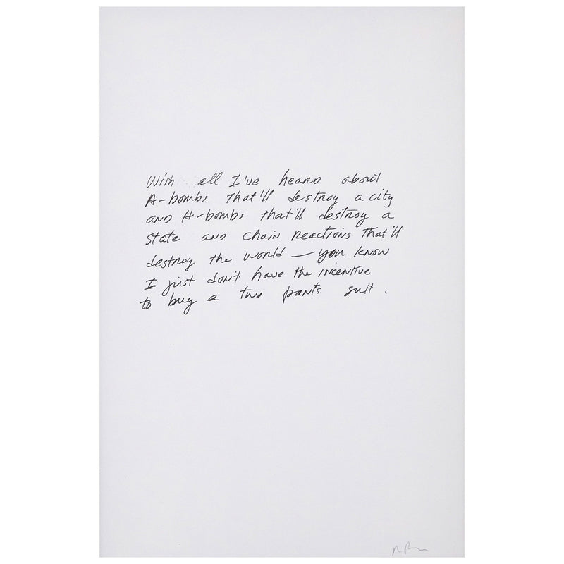 Richard Prince "Handwritten Joke" 1989. Art by famous American contemporary artist for sale in Toronto.