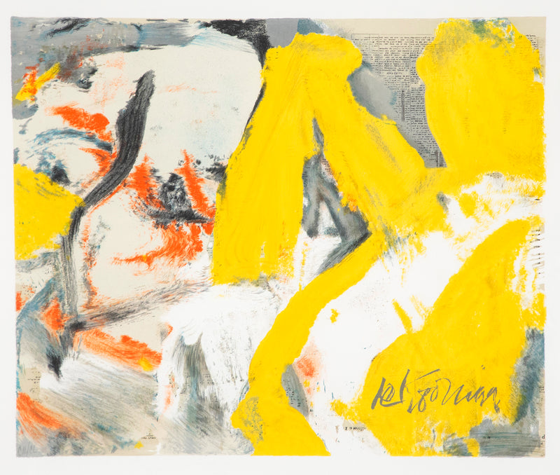 Willem de Kooning, "The Man and the Big Blonde"  USA, 1982  Offset lithograph printed in colors on wove paper  Signed in the plate, numbered by hand (Cii/CL) or 102/150  From an edition of 150 (CL)   23.5"H 29"W (visible)  32"H 38"W (framed)  Minor wear to frame  Published by The Rainbow Art Foundation, available art for sale at Caviar20 Art Gallery Toronto