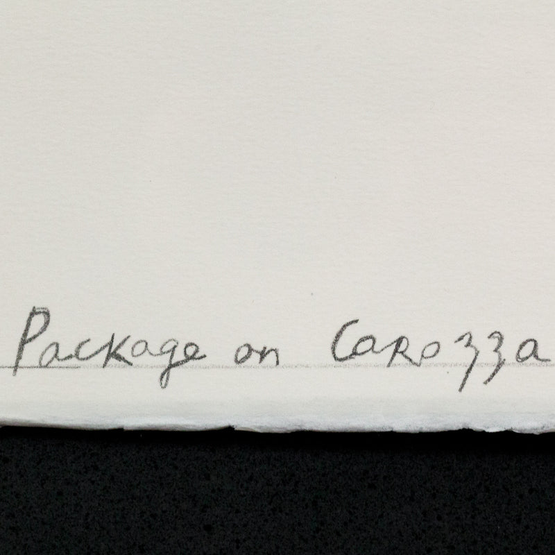 CHRISTO "PACKAGE ON CAROZZA" LITHO COLLAGE, 1984