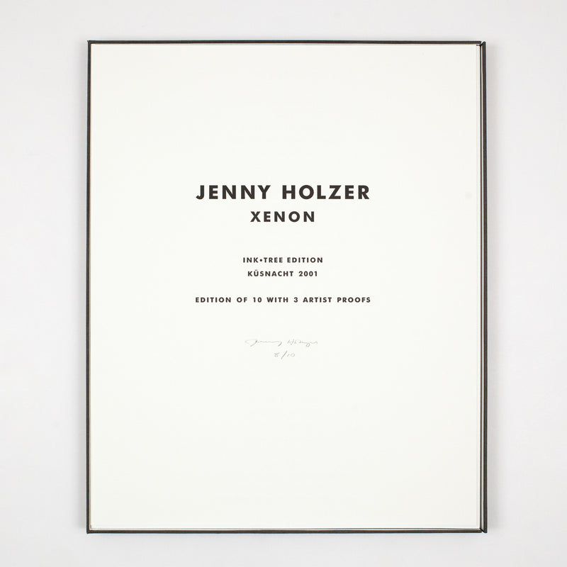 JENNY HOLZER "RESPIRO IL TUO" PHOTO, 1999