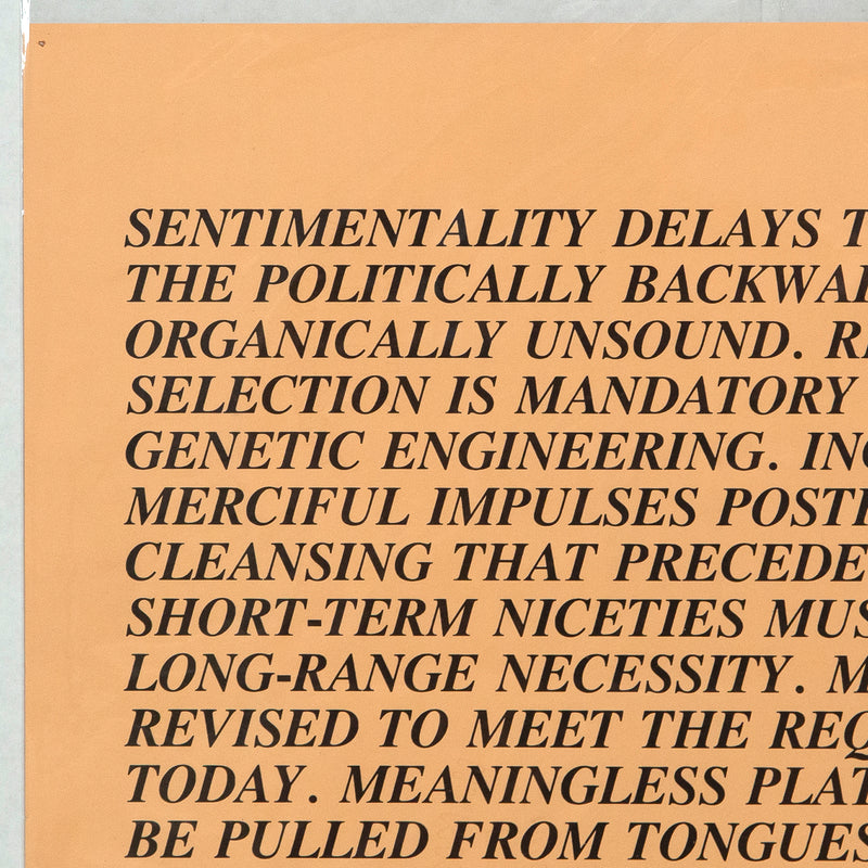 Jenny Holzer, Sentimentality Inflammatory Essay, 1982 Caviar20, prints