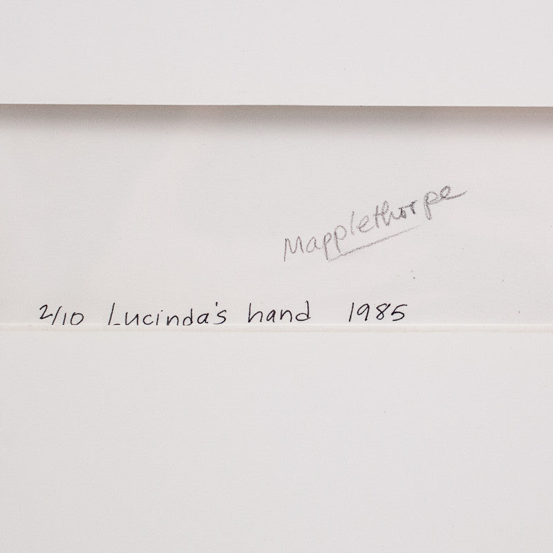 ROBERT MAPPLETHORPE "LUCINDA'S HAND" 1985