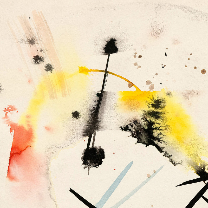 WILLIAM RONALD "NY ABSTRACT" WATERCOLOR, 1954