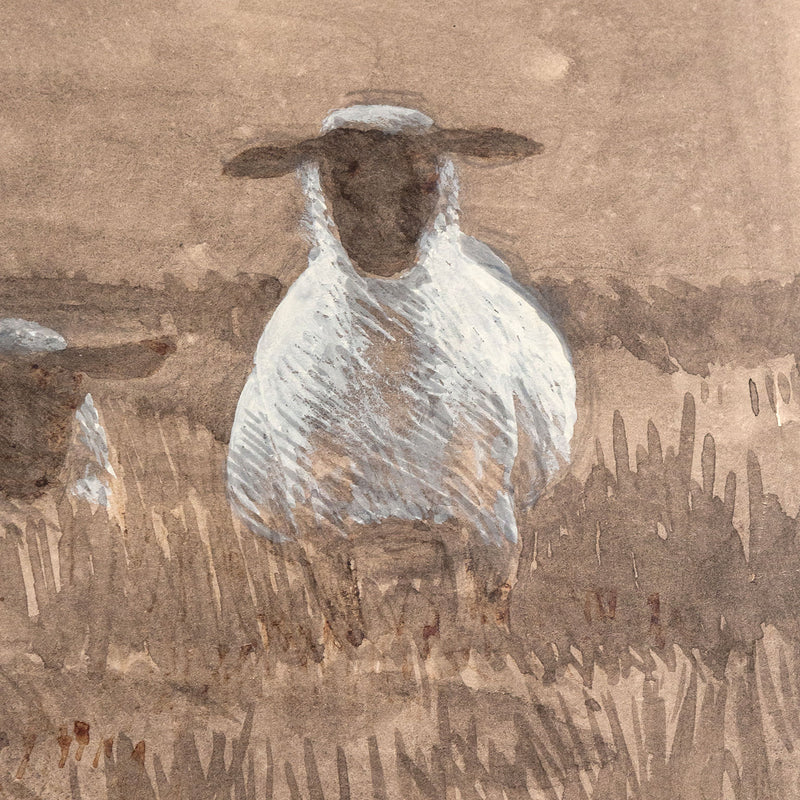 Alex Colville, Study for Three Sheep, Ink and gouache, 1954, Caviar20, Canadian Artist