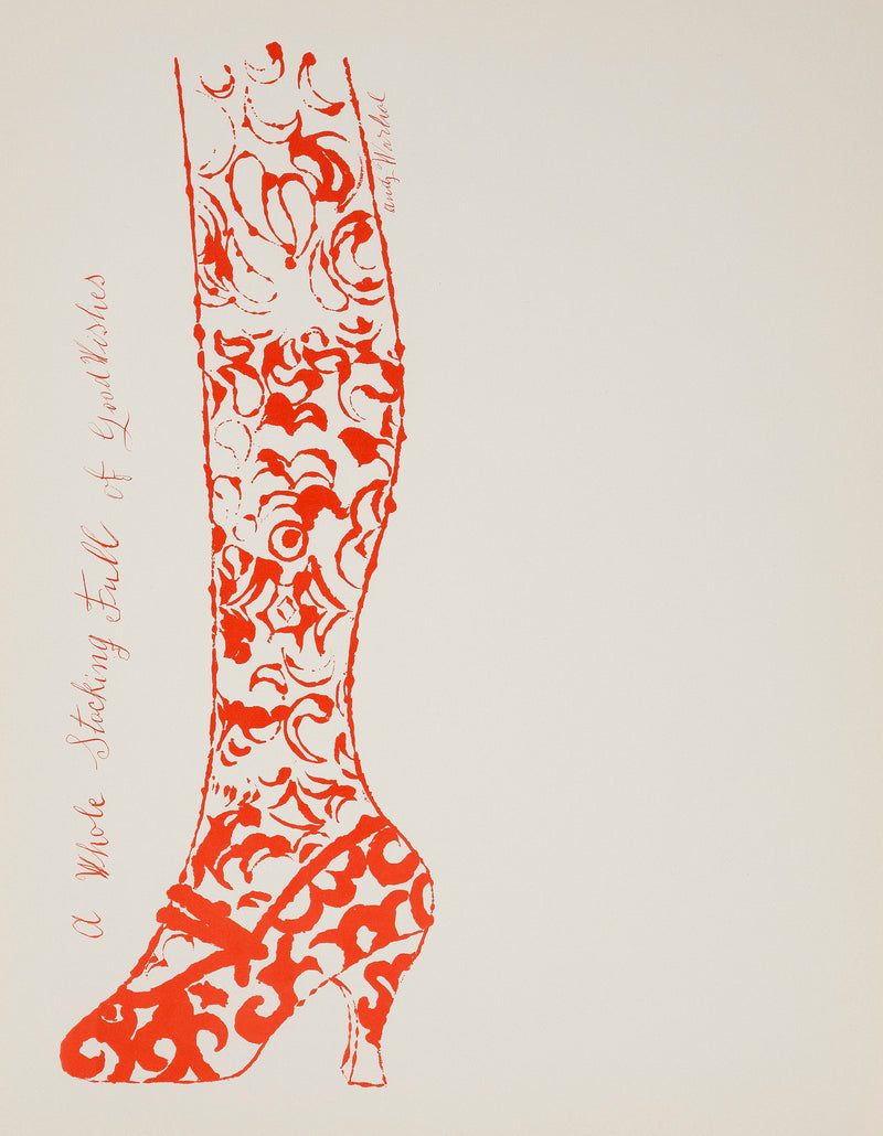 Andy Warhol original artwork for sale, Stocking Full of Wishes, Offset Lithograph, 1955, Caviar20