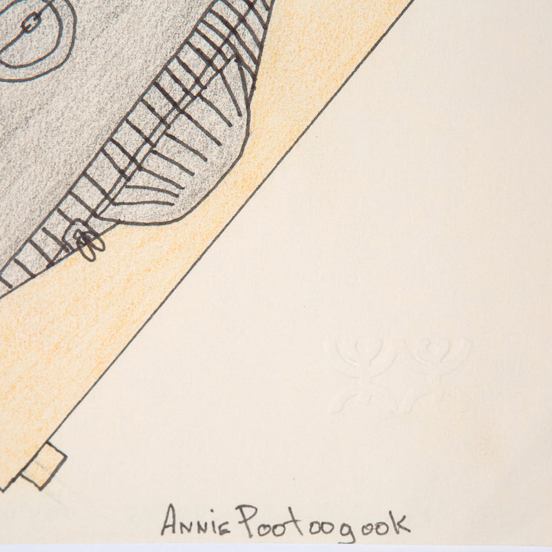 Annie Pootoogook, Mother Breastfeeding, Drawing, 1994.