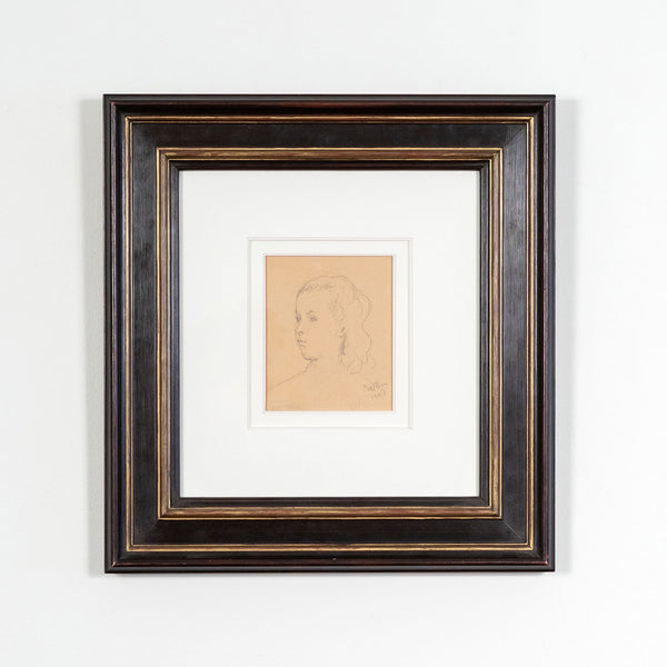 Balthus, Portrait De Laurence Reverdin, Pencil on paper, 1947, Caviar20