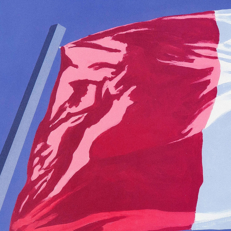 CHARLES PACHTER "PAINTED FLAG: HORIZONTAL BLUE" 1981