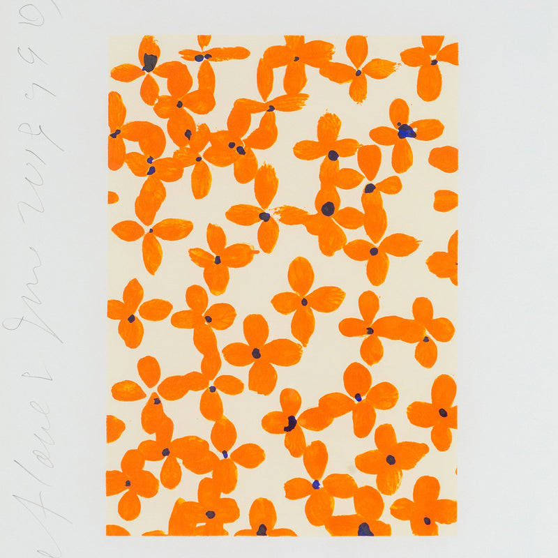 Donald Sultan, Orange Flowers, Lithograph, 1996, Caviar20 American Painter