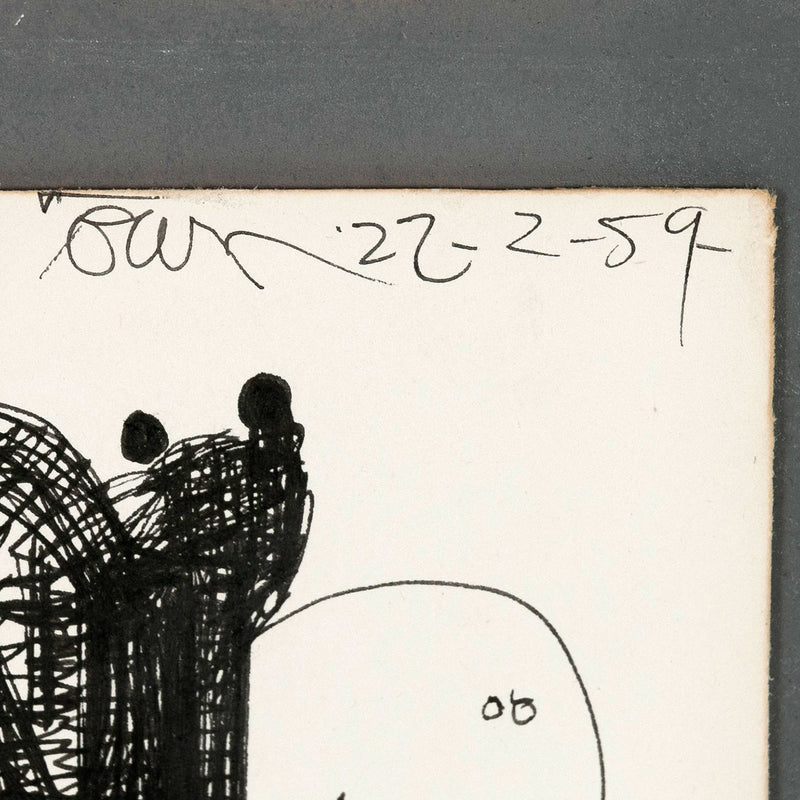 HAROLD TOWN "GO-CART" INK DRAWING, 1959