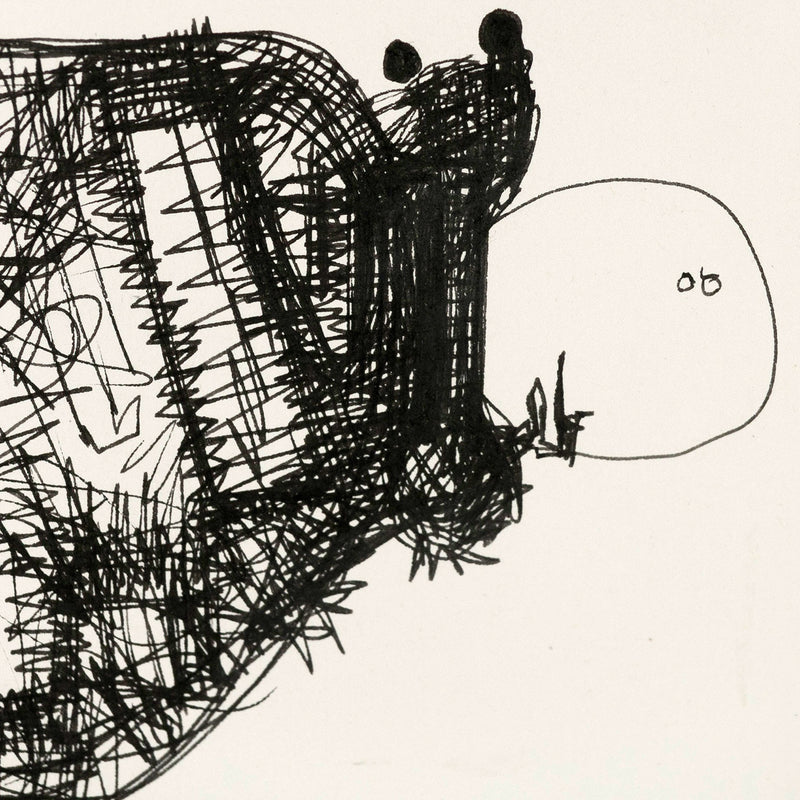 HAROLD TOWN "GO-CART" INK DRAWING, 1959