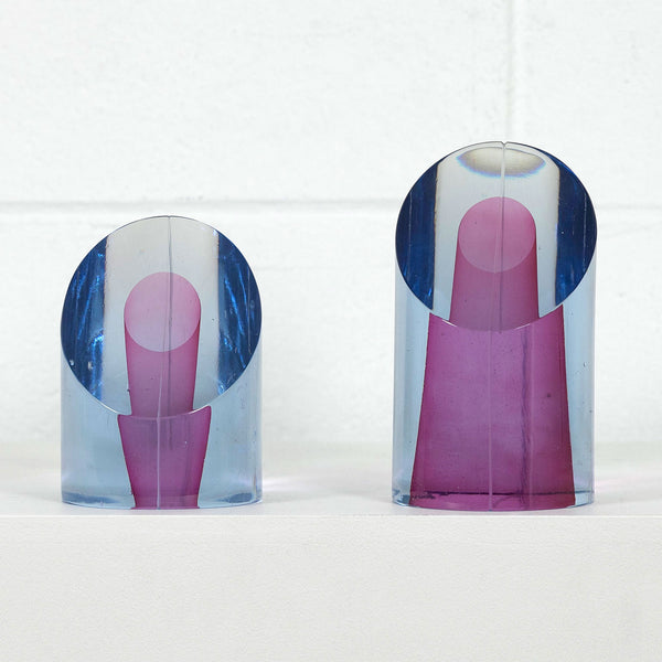 Caviar20 Harvey Littleton Glass Sculpture Art Cylindrical Sections