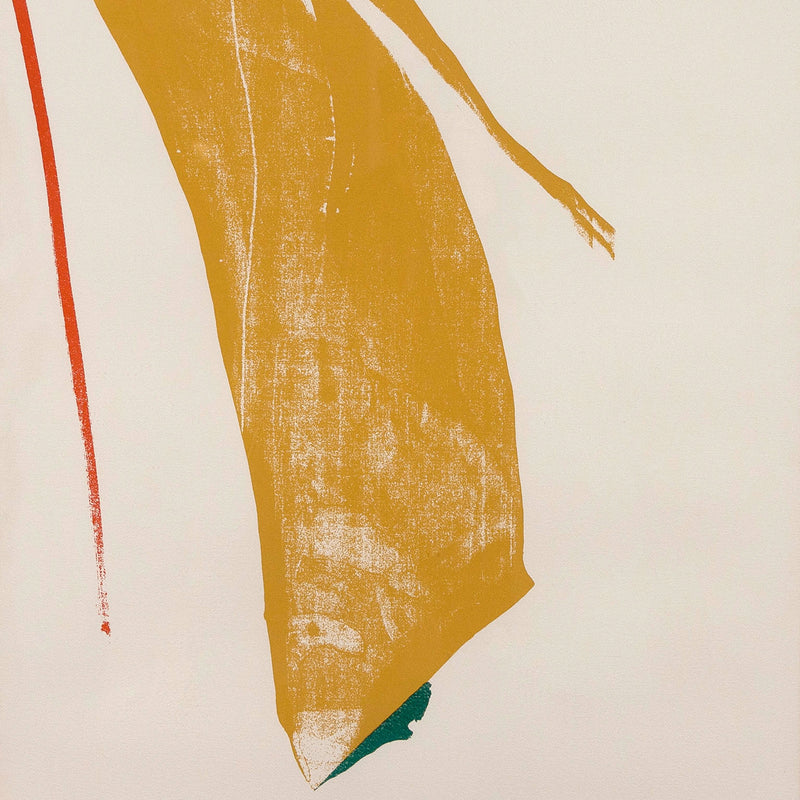 HELEN FRANKENTHALER "RED LINES (GOLD BRUSH)" SCREENPRINT, 1970