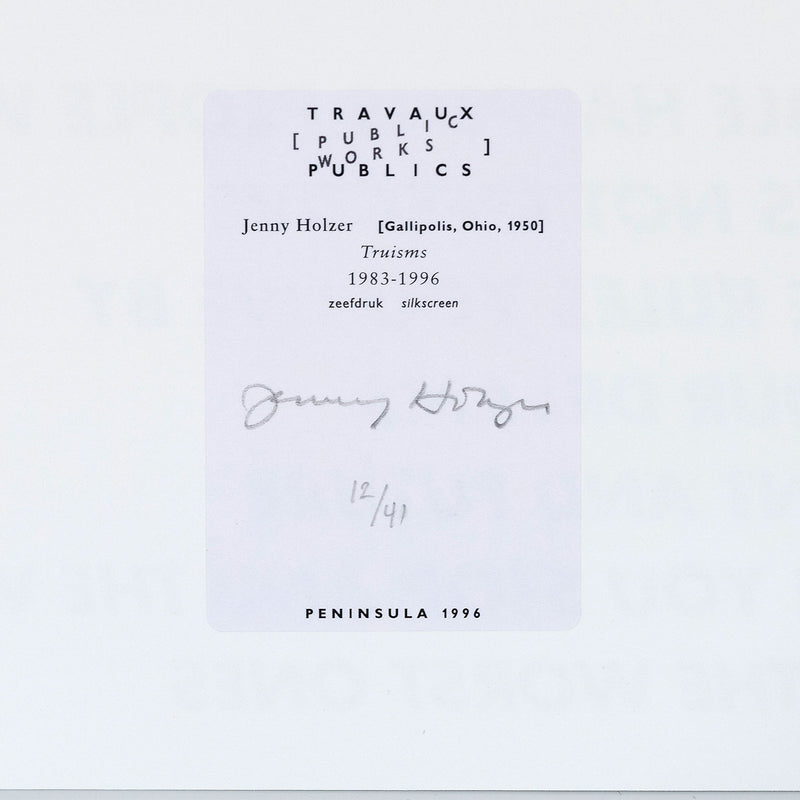 Jenny Holzer Truisms text Travaux Publics Public Works 1996 Caviar20