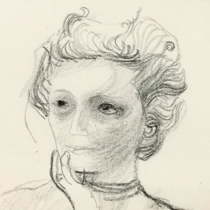 JOYCE WIELAND "SELF PORTRAIT" DRAWING, 1965