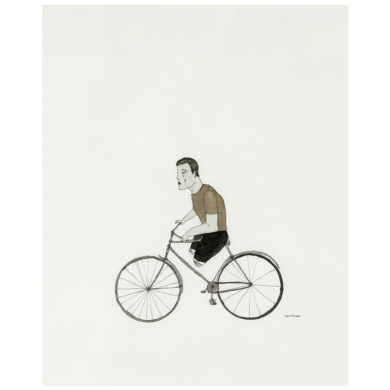 MARCEL DZAMA "SLOW CYCLIST" DRAWING, 1998
