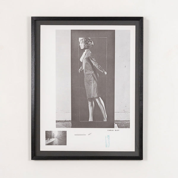 Michael Snow, Canadian Artist, "Carla Bley"  Canada, 1965   Offset photolithograph on wove paper  Signed, dated, hand-stamped and numbered by the artist.   From an edition of 100  Very good condition   26"H 20"W (work)  29.5"H 23"H (framed)  Framed with museum glass 