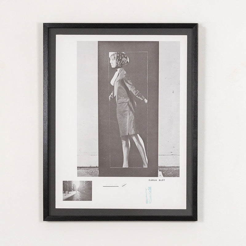 Michael Snow, Canadian Artist, "Carla Bley"  Canada, 1965   Offset photolithograph on wove paper  Signed, dated, hand-stamped and numbered by the artist.   From an edition of 100  Very good condition   26"H 20"W (work)  29.5"H 23"H (framed)  Framed with museum glass 