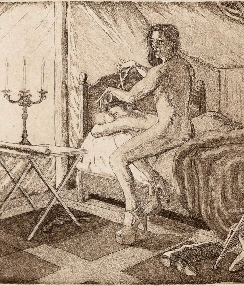 KENT MONKMAN "MONTCALM'S HAIRCUT" ETCHING, 2011
