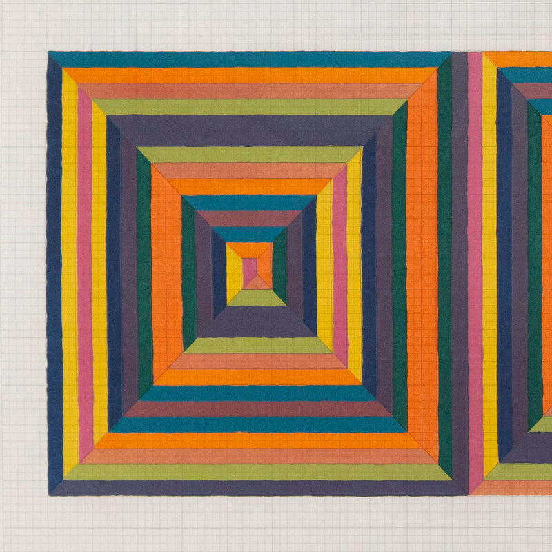 Frank Stella 1967 Screenprint - "Fortin de las Flores" - Striking Geometric Composition.
