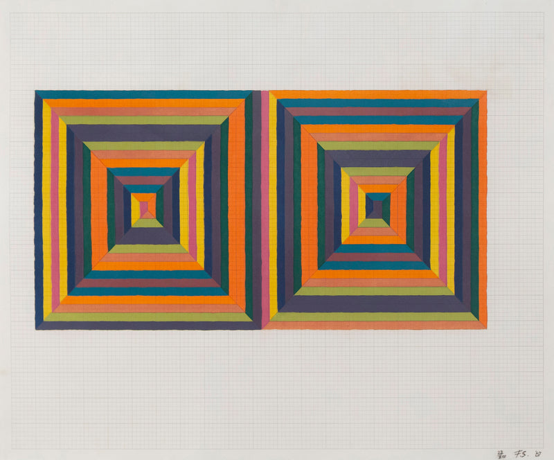 Dynamic Geometric Abstraction - Frank Stella's "Fortin de las Flores" 1967 Screenprint.