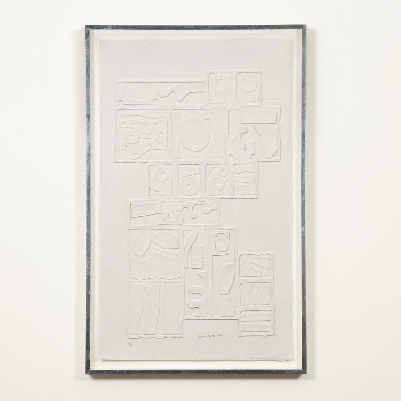 Famous 20th century woman artist Louise Nevelson "Sky Gate I" 1982.