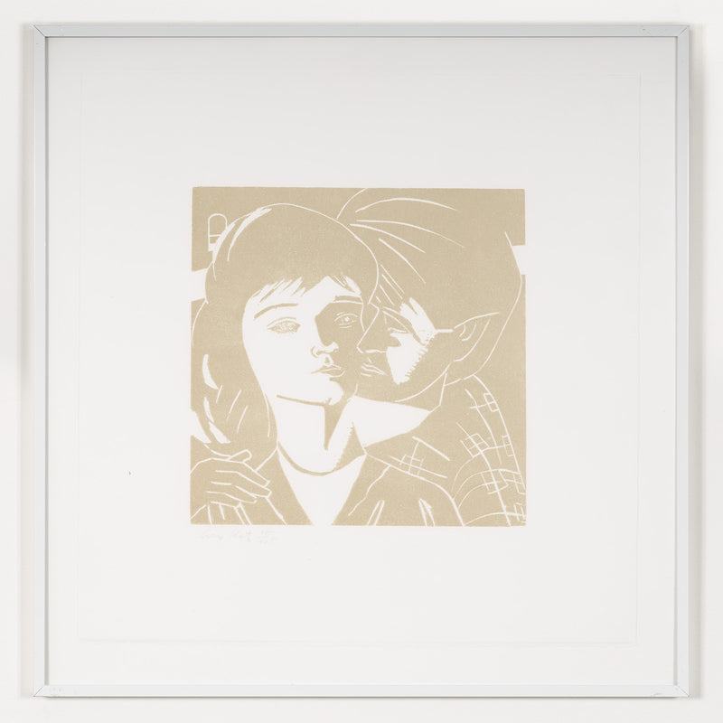 alex katz a tremor in the morning eric and anni woodcut woodblock print limited edition portfolio vincent katz and alex katz collaboration iconic american artist couples collect alex katz artwork  framed
