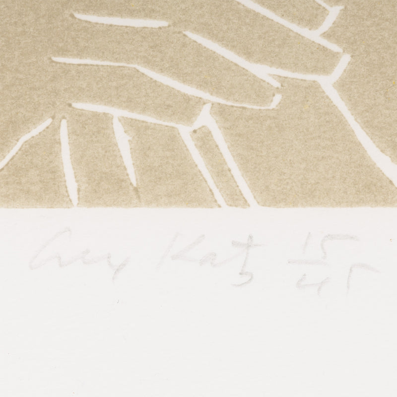alex katz a tremor in the morning eric and anni woodcut woodblock print limited edition portfolio vincent katz and alex katz collaboration iconic american artist couples collect alex katz artwork signed editionned 