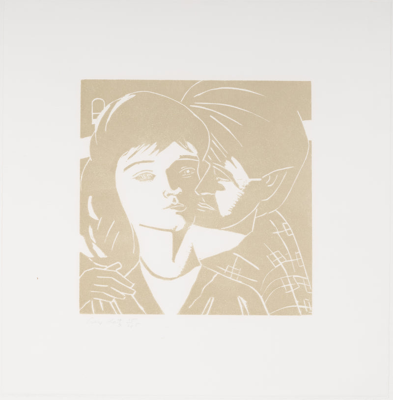 alex katz a tremor in the morning eric and anni woodcut woodblock print limited edition portfolio vincent katz and alex katz collaboration iconic american artist couples collect alex katz artwork signed editionned highres high-res high resolution