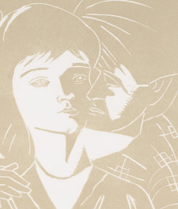 ALEX KATZ "ERIC AND ANNI" WOODCUT, 1986