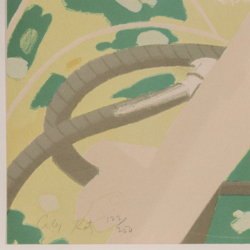 alex katz bicycling in central park 1980s screenprint serigraph iconic alex katz print silkscreen limited edition american artist framed collect sell buy acquire alex katz prints artwork 