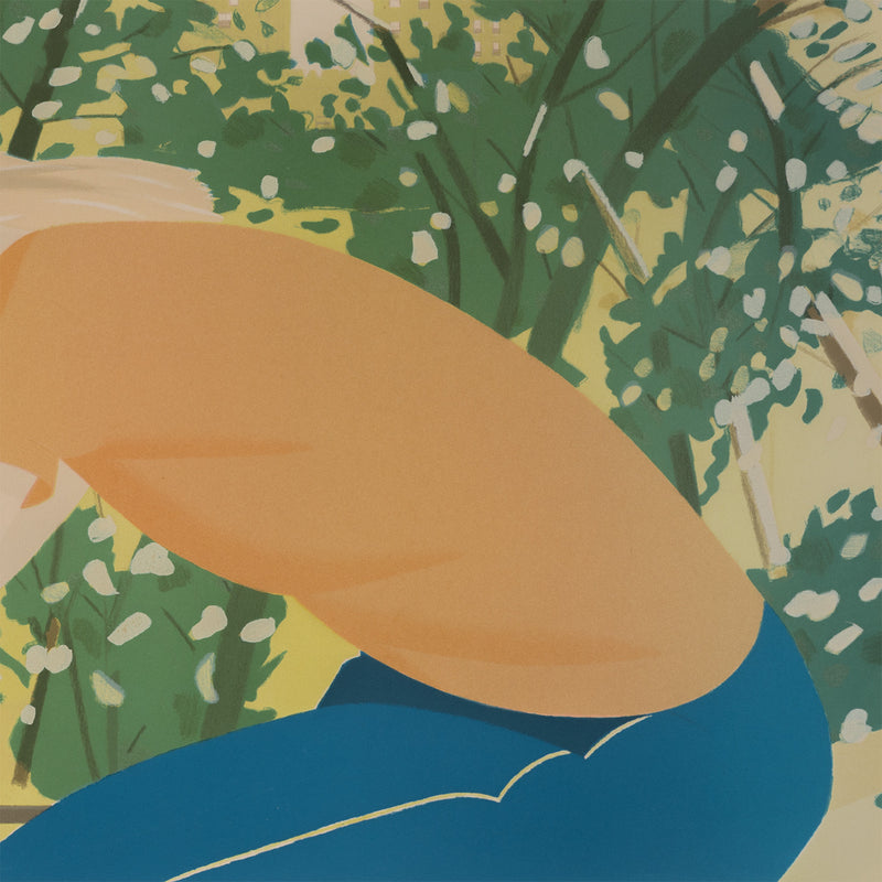 alex katz bicycling in central park 1980s screenprint serigraph iconic alex katz print silkscreen limited edition american artist framed collect sell buy acquire alex katz prints artwork 