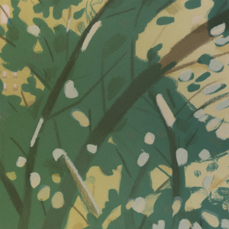 alex katz bicycling in central park 1980s screenprint serigraph iconic alex katz print silkscreen limited edition american artist framed collect sell buy acquire alex katz prints artwork 