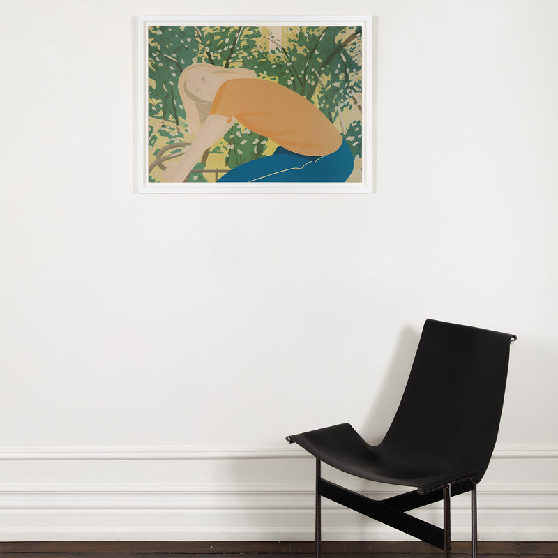 alex katz bicycling in central park 1980s screenprint serigraph iconic alex katz print silkscreen limited edition american artist framed collect sell buy acquire alex katz prints artwork 