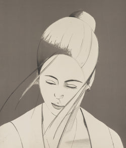 alex katz pamela in gray 1976 lithograph and screenprint on paper iconic image portraiture american artist collect alex katz buy alex katz sell alex katz rackstraw and pamela study painting skilled printmaker portrait alex katz portraiture alex katz figurative