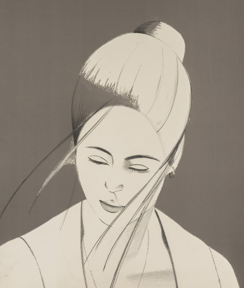 alex katz pamela in gray 1976 lithograph and screenprint on paper iconic image portraiture american artist collect alex katz buy alex katz sell alex katz rackstraw and pamela study painting skilled printmaker portrait alex katz portraiture alex katz figurative