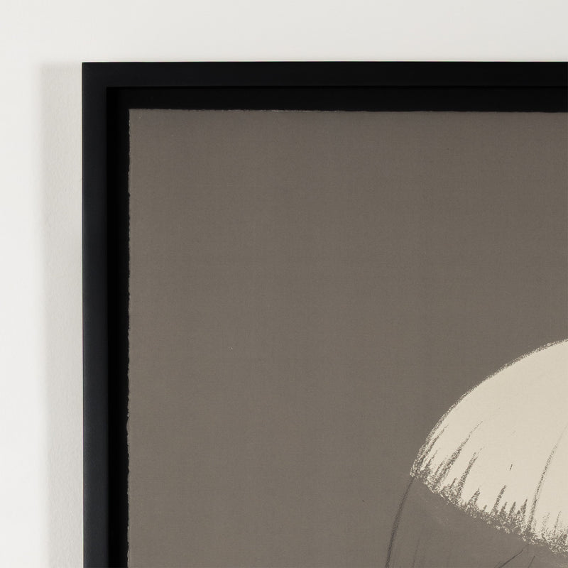 alex katz pamela in gray 1976 lithograph and screenprint on paper iconic image portraiture american artist collect alex katz buy alex katz sell alex katz rackstraw and pamela study painting skilled printmaker portrait alex katz portraiture alex katz figurative framed monochromatic monochrome black and grey white and grey AP artist proof