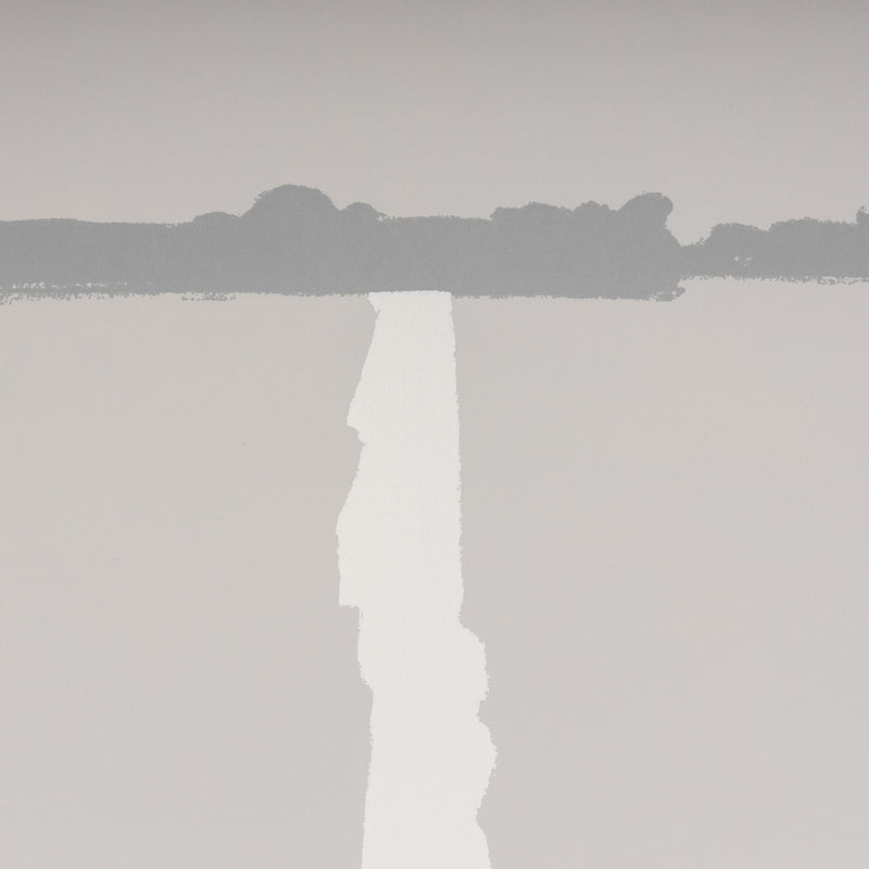 alex katz lake wesserunsett II 1972 silkscreen screenprint limited edition by alex katz monochromatic limited palette grey and white greyscale iconic american artist alex katz maine landscape artwork buy sell collect alex katz  framed