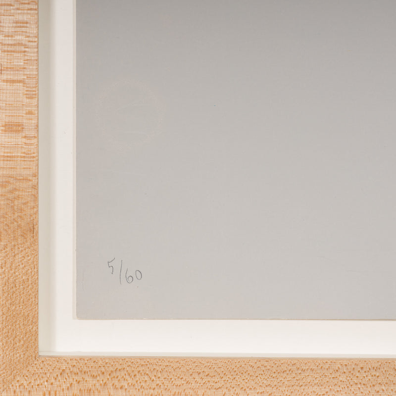 alex katz lake wesserunsett II 1972 silkscreen screenprint limited edition by alex katz monochromatic limited palette grey and white greyscale iconic american artist alex katz maine landscape artwork buy sell collect alex katz  framed