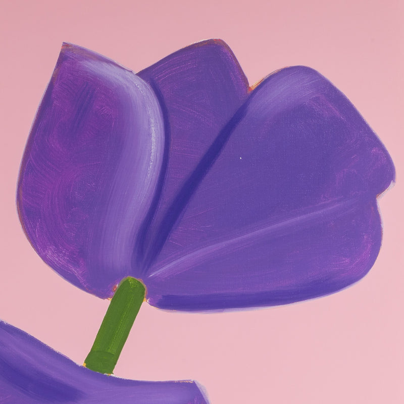 alex katz purple tulips 1 print flowers portfolio printmaking archival inkjet laser print limited edition iconic american artist living caviar20 buy american artwork buy alex katz flowers maine floral portrait purple pink green spring fresh pastels