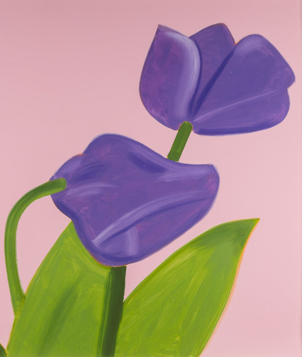 alex katz purple tulips 1 print flowers portfolio printmaking archival inkjet laser print limited edition iconic american artist living caviar20 buy american artwork buy alex katz flowers maine floral portrait purple pink green spring fresh pastels