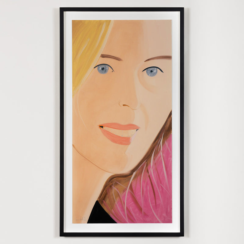 alex katz sasha 1 print 2016 portrature iconic amercan artist painting pink magenta striking close crop portrait print limited edition framed collect alex katz buy sell alex katz artwork prints paintings 