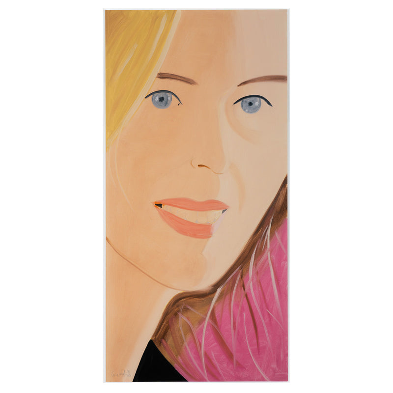 alex katz sasha 1 print 2016 portrature iconic amercan artist painting pink magenta striking close crop portrait print limited edition framed collect alex katz buy sell alex katz artwork prints paintings 