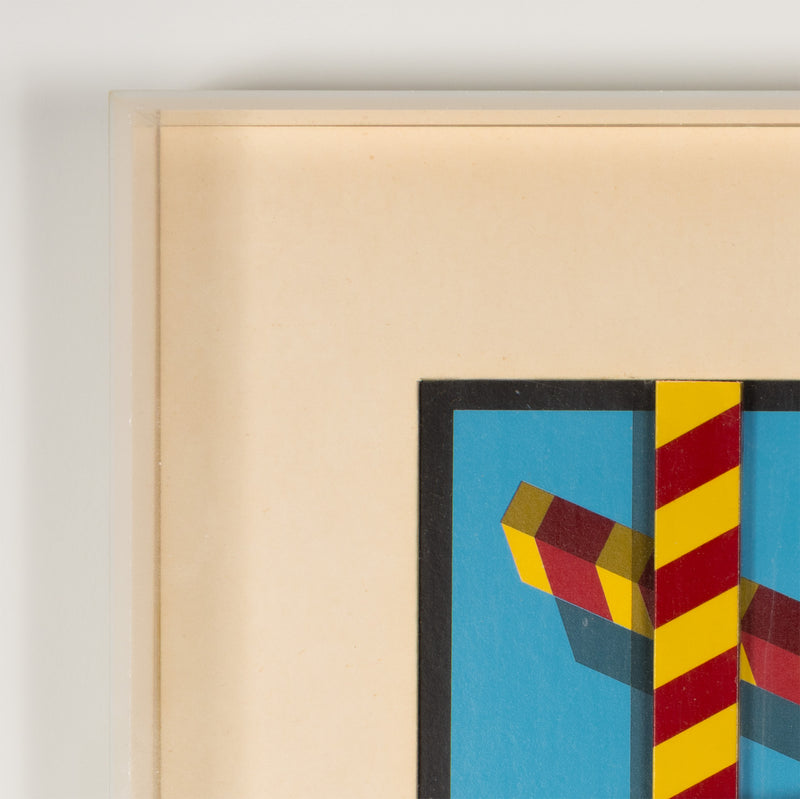 allan d'arcangelo abstract pop art hard-edge abstraction op art highways american artist american roadways roadtrip multiples signs hazards stripes 3-d art limited edition 1971 1970s 