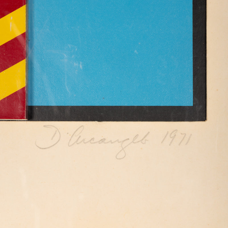 allan d'arcangelo abstract pop art hard-edge abstraction op art highways american artist american roadways roadtrip multiples signs hazards stripes 3-d art limited edition 1971 1970s 